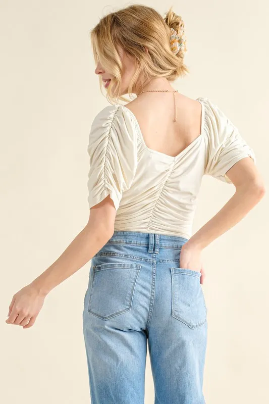 And The Why Buttery Soft Ruched Detailed Jersey Bodysuit - Image 6