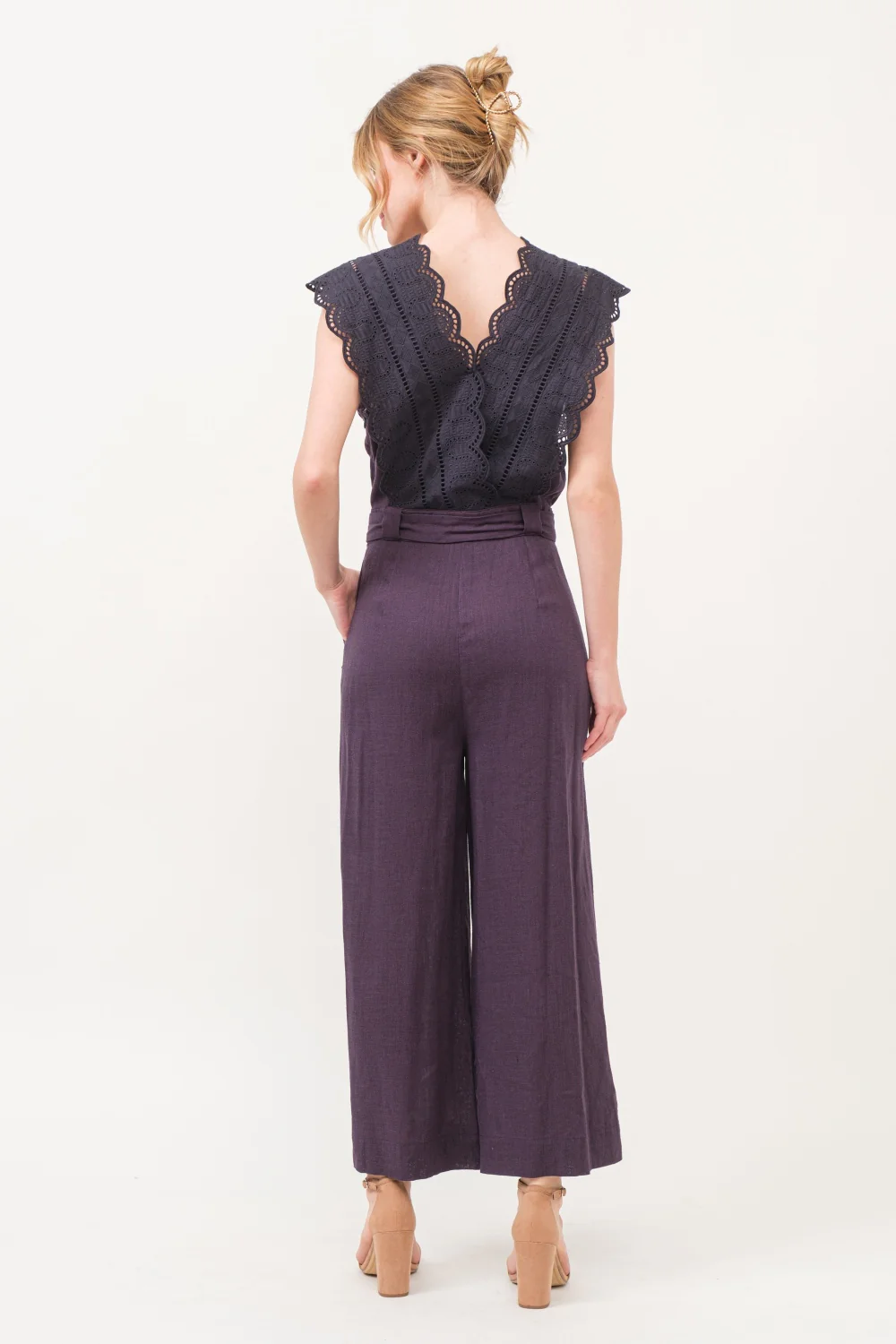 And The Why Laced Surplice Tie Waist Jumpsuit - Image 3