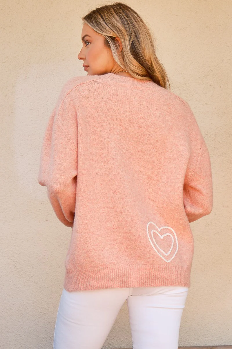 And The Why WIFEY & Heart Round Neck Sweater - Image 9