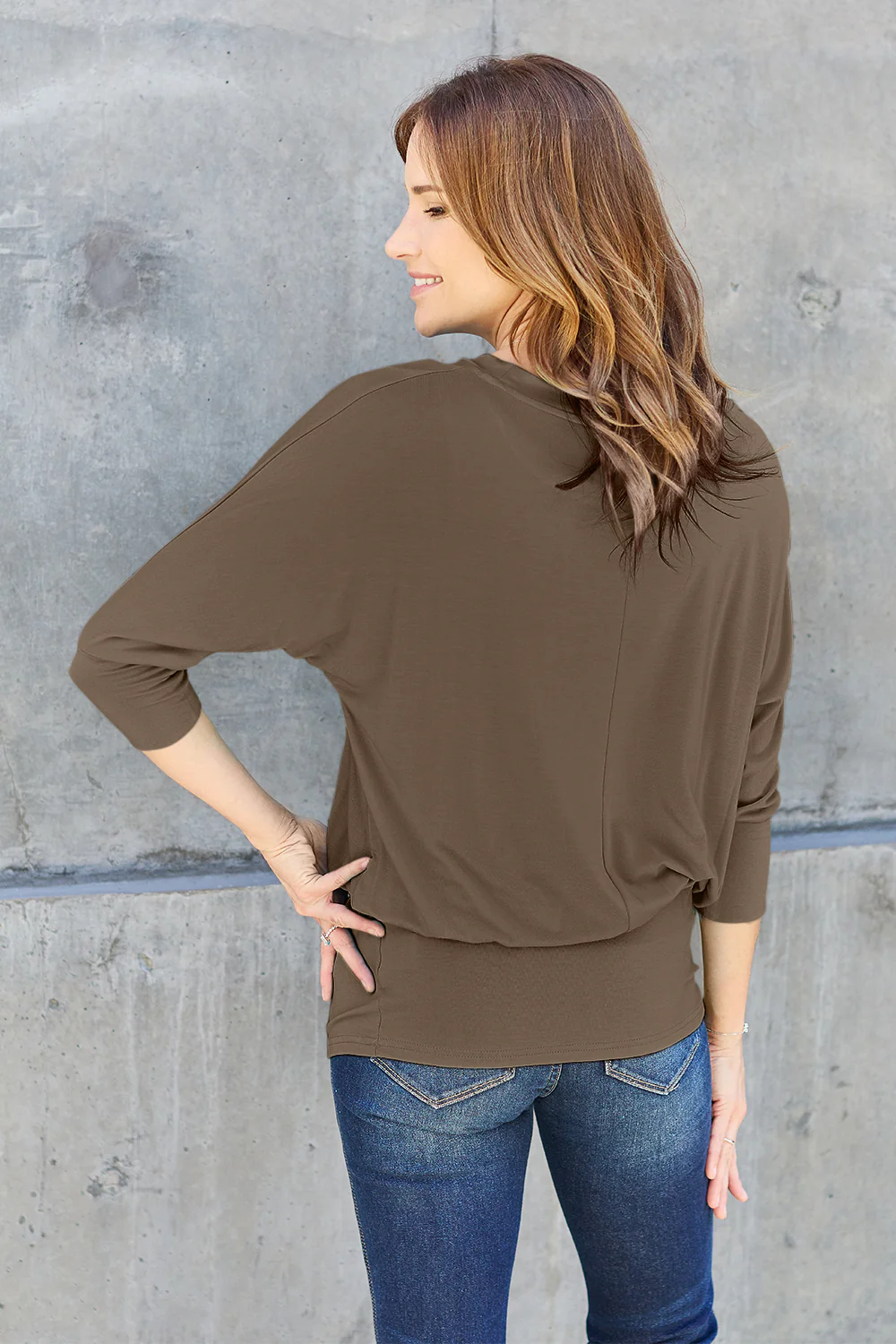 Basic Bae Full Size Round Neck Batwing Sleeve Top - Image 3