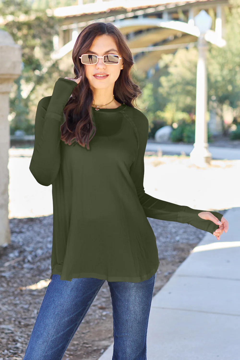 Basic Bae Full Size Round Neck Long Sleeve T-Shirt - Image 12
