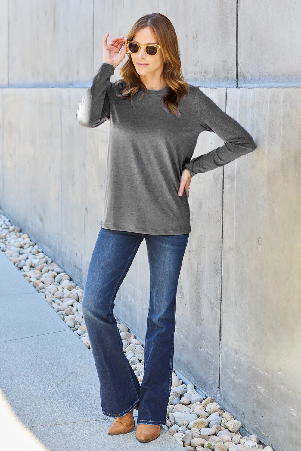 Basic Bae Full Size Round Neck Long Sleeve Top - Image 15