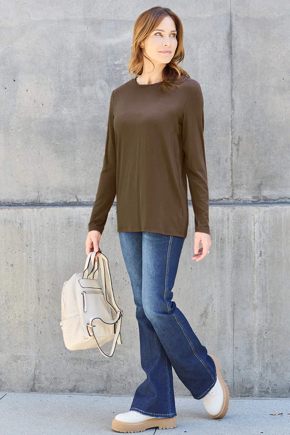 Basic Bae Full Size Round Neck Long Sleeve Top - Image 5