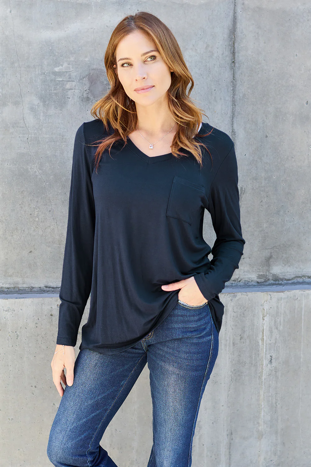 Basic Bae Full Size V-Neck Long Sleeve Top - Image 14