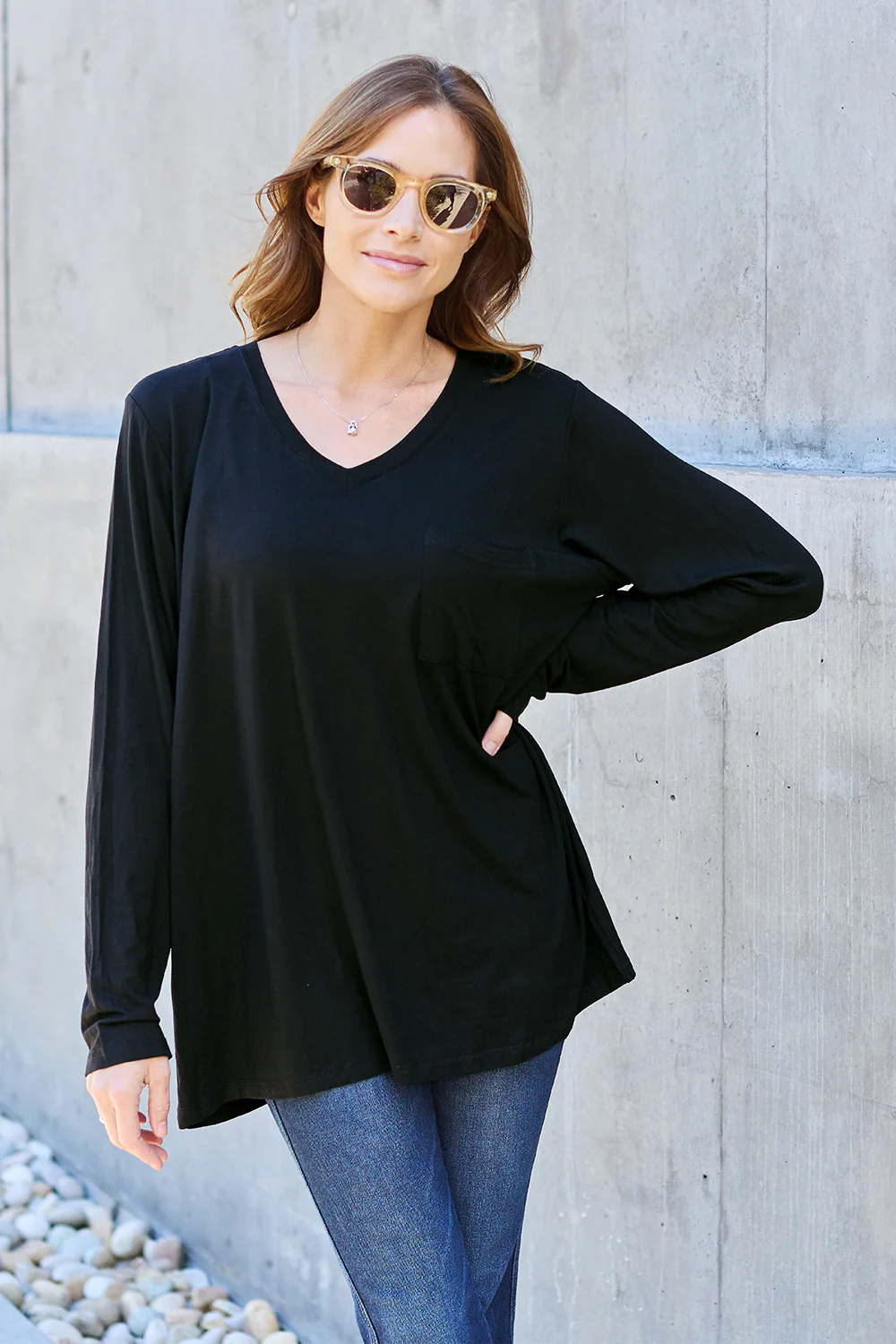 Basic Bae Full Size V-Neck Long Sleeve Top - Image 20