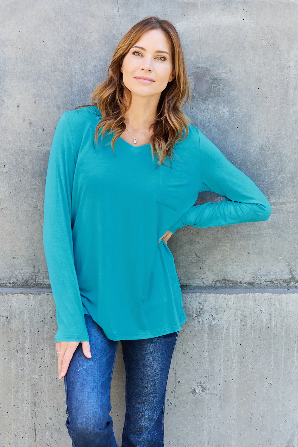 Basic Bae Full Size V-Neck Long Sleeve Top - Image 25