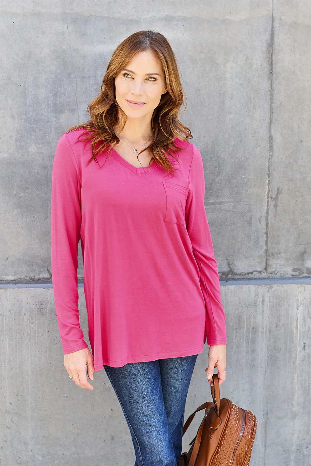 Basic Bae Full Size V-Neck Long Sleeve Top - Image 7