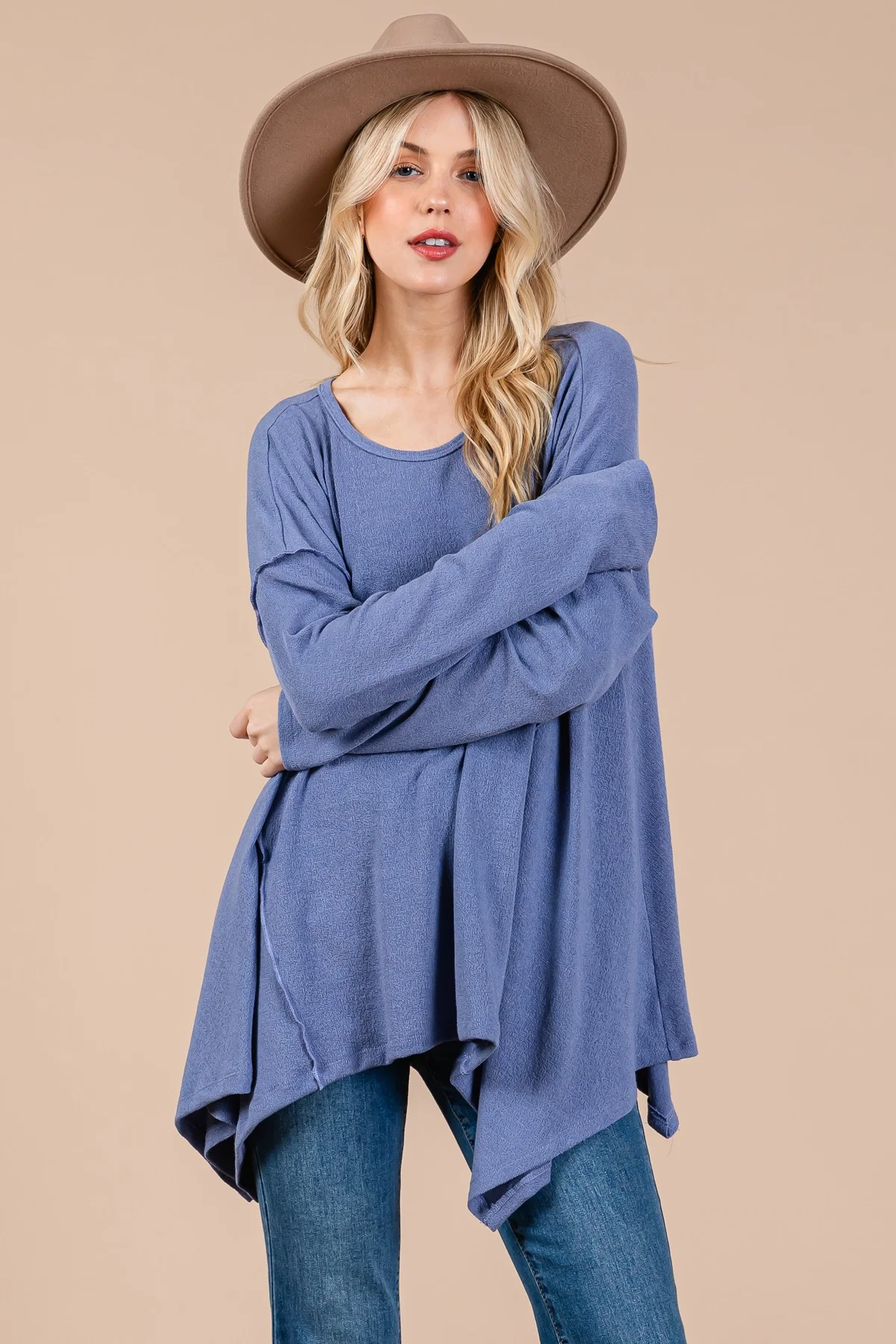 Ces Femme Asymmetrical Long Sleeve top - Image 5
