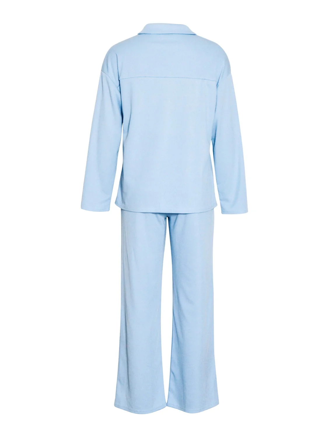 Collared Neck Long Sleeve Top and Drawstring Pants Set - Image 15