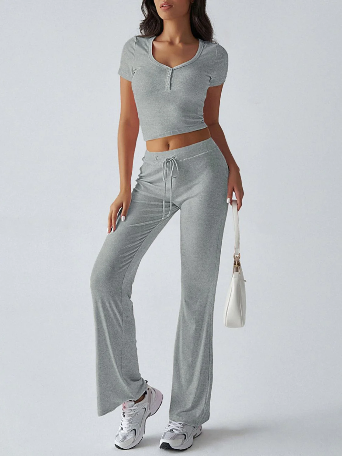 Devine Short Sleeve Top and Drawstring Pants Set - Image 14