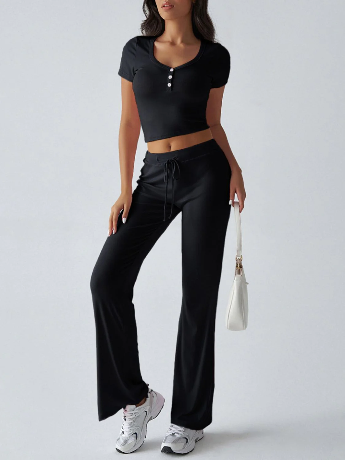 Devine Short Sleeve Top and Drawstring Pants Set - Image 20