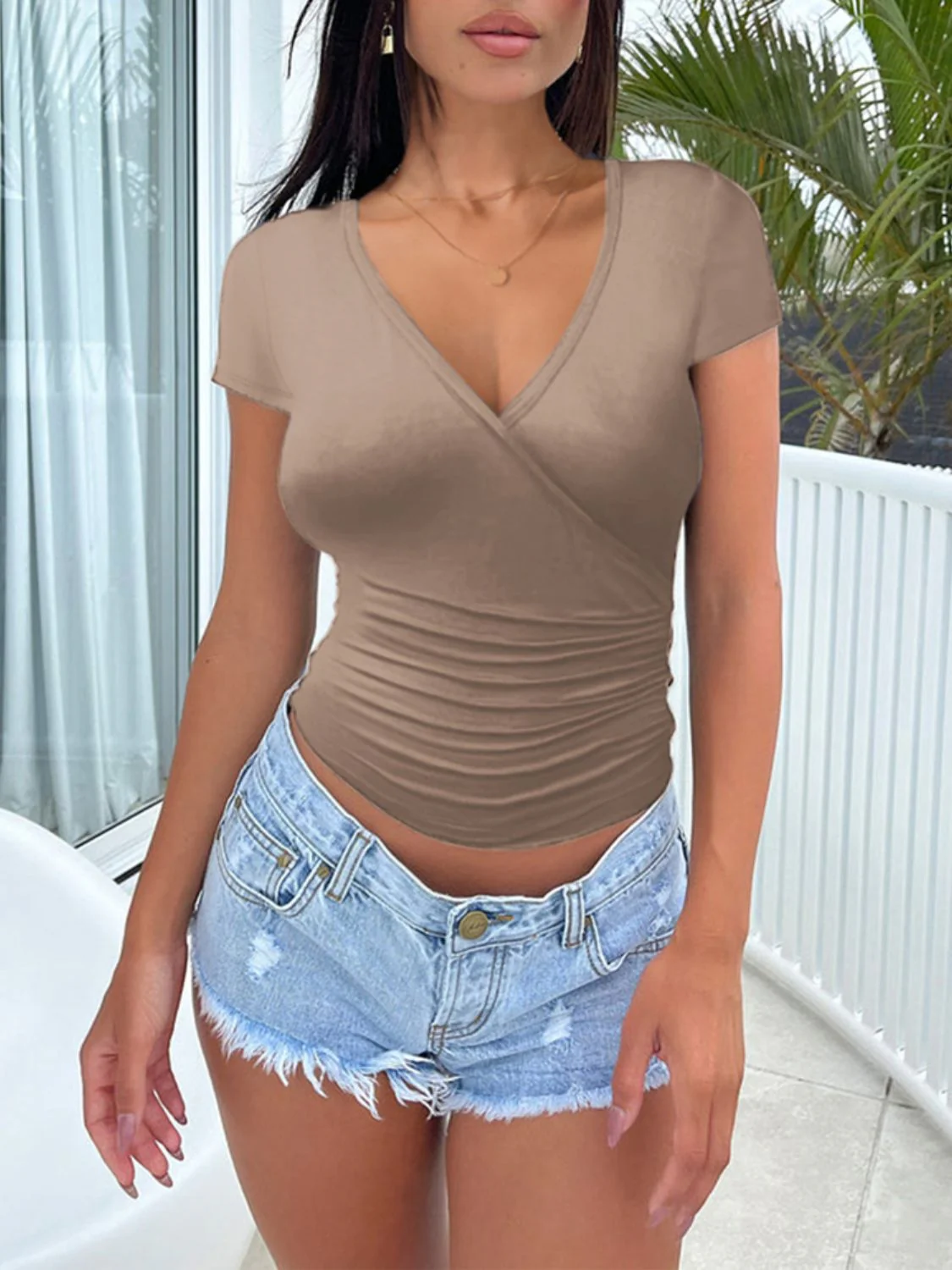 Devine Surplice Short Sleeve T-Shirt - Image 14