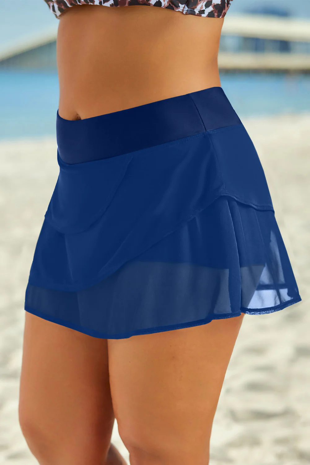 Elastic Waist Swim Skirt - Image 3