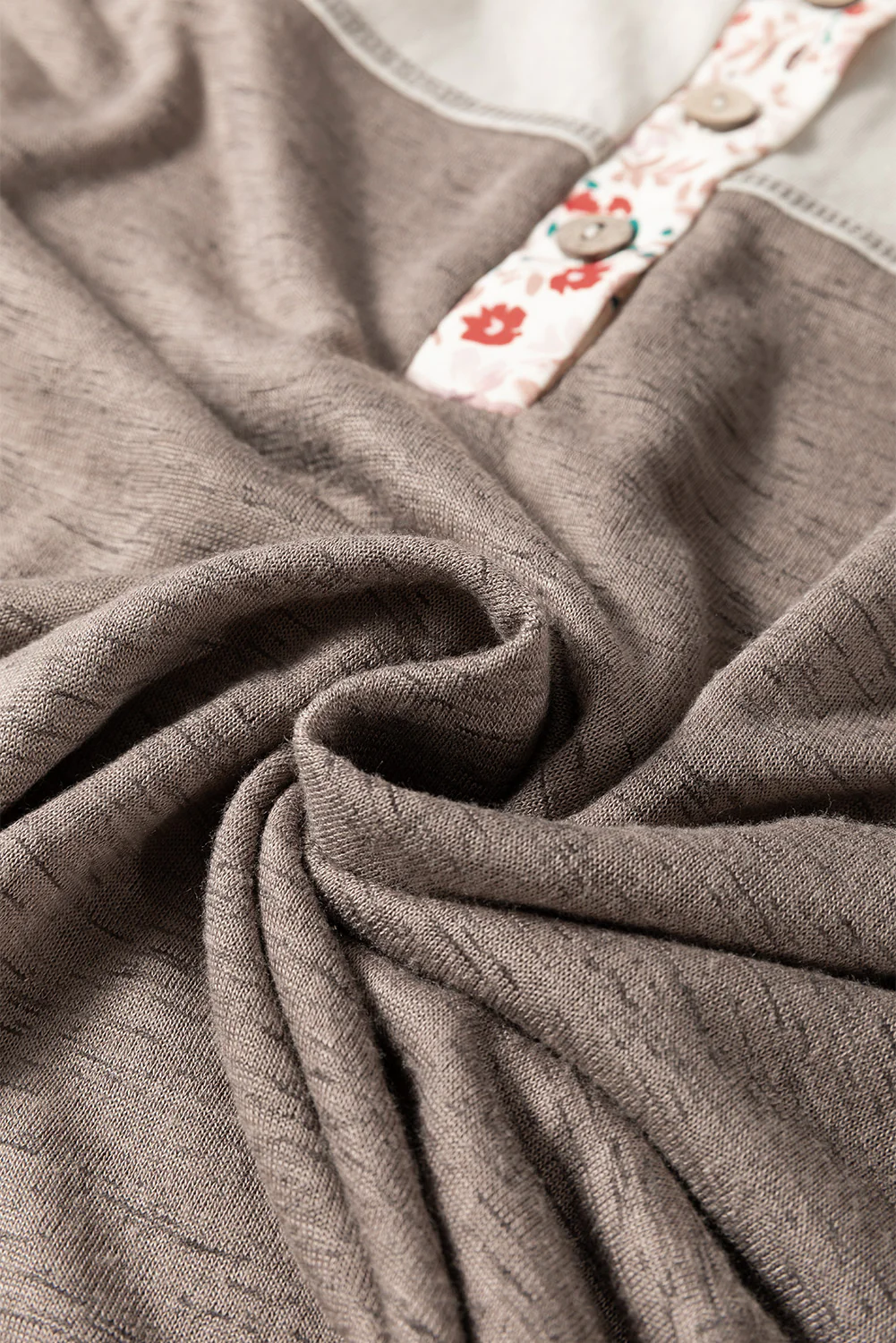 Floral Half Button Long Sleeve T-Shirt - Image 11