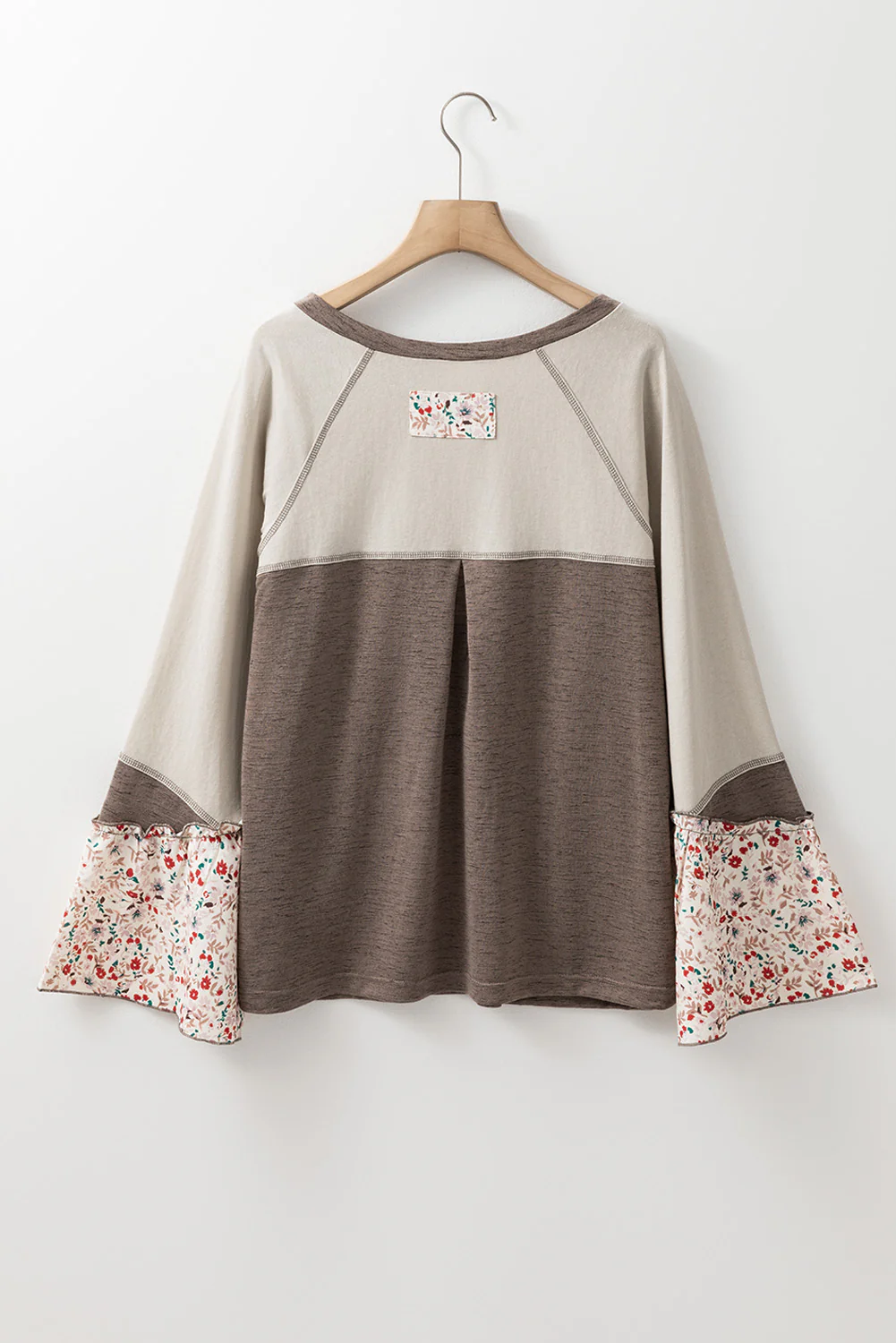 Floral Half Button Long Sleeve T-Shirt - Image 6