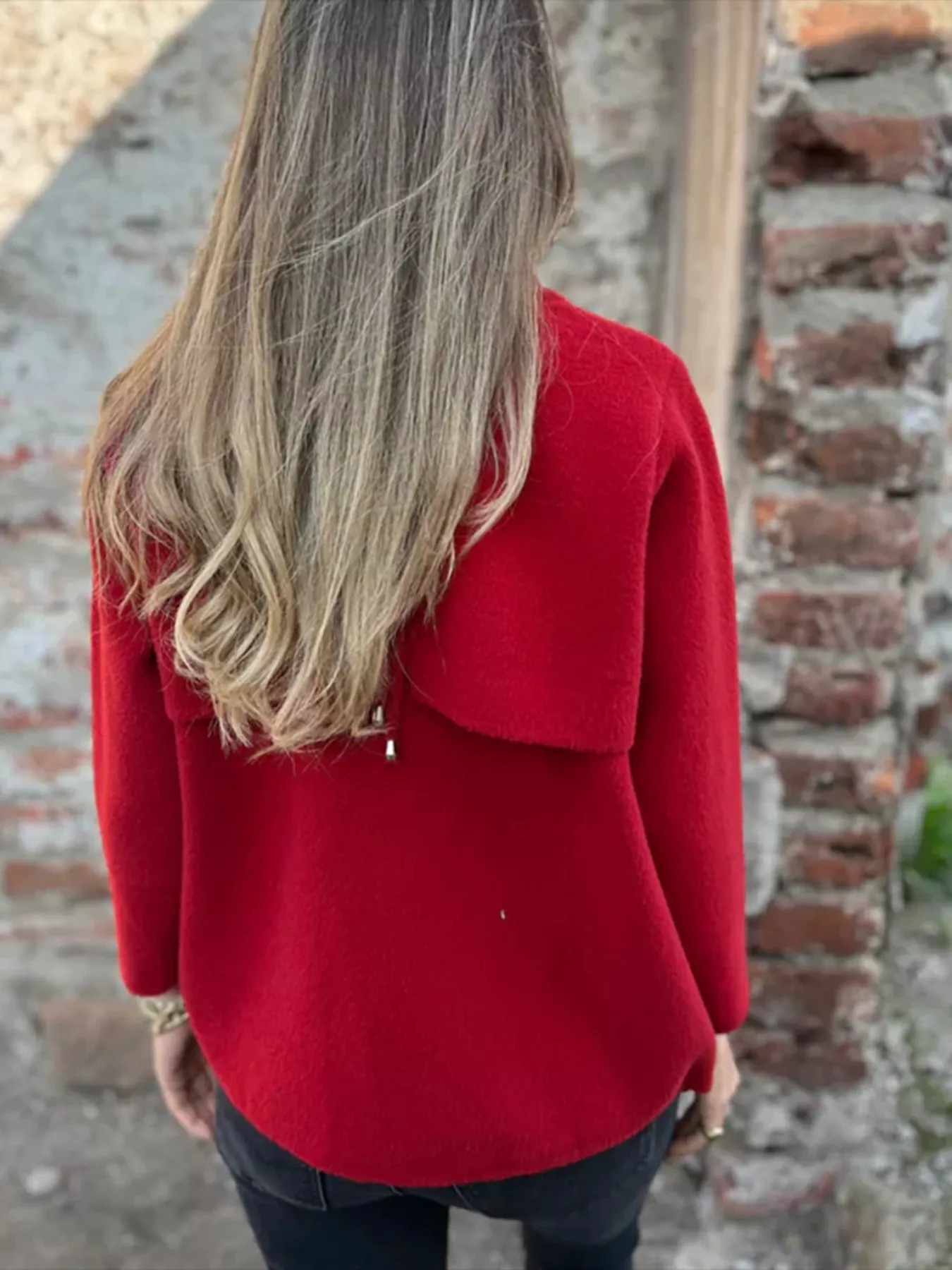 Full Size Textured Knit Zip Up Outerwear Plus Size - Image 3