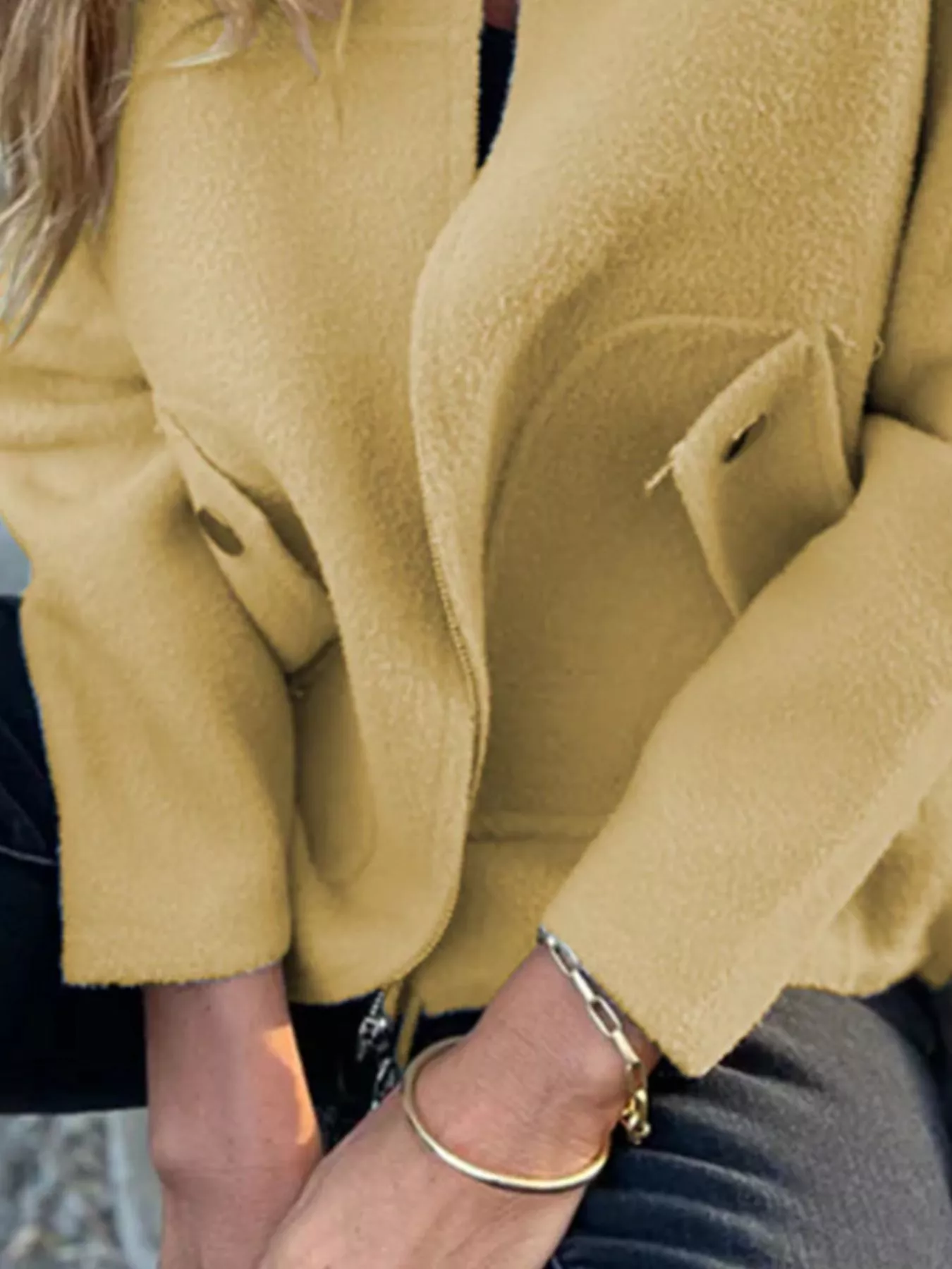 Full Size Textured Knit Zip Up Outerwear Plus Size - Image 30