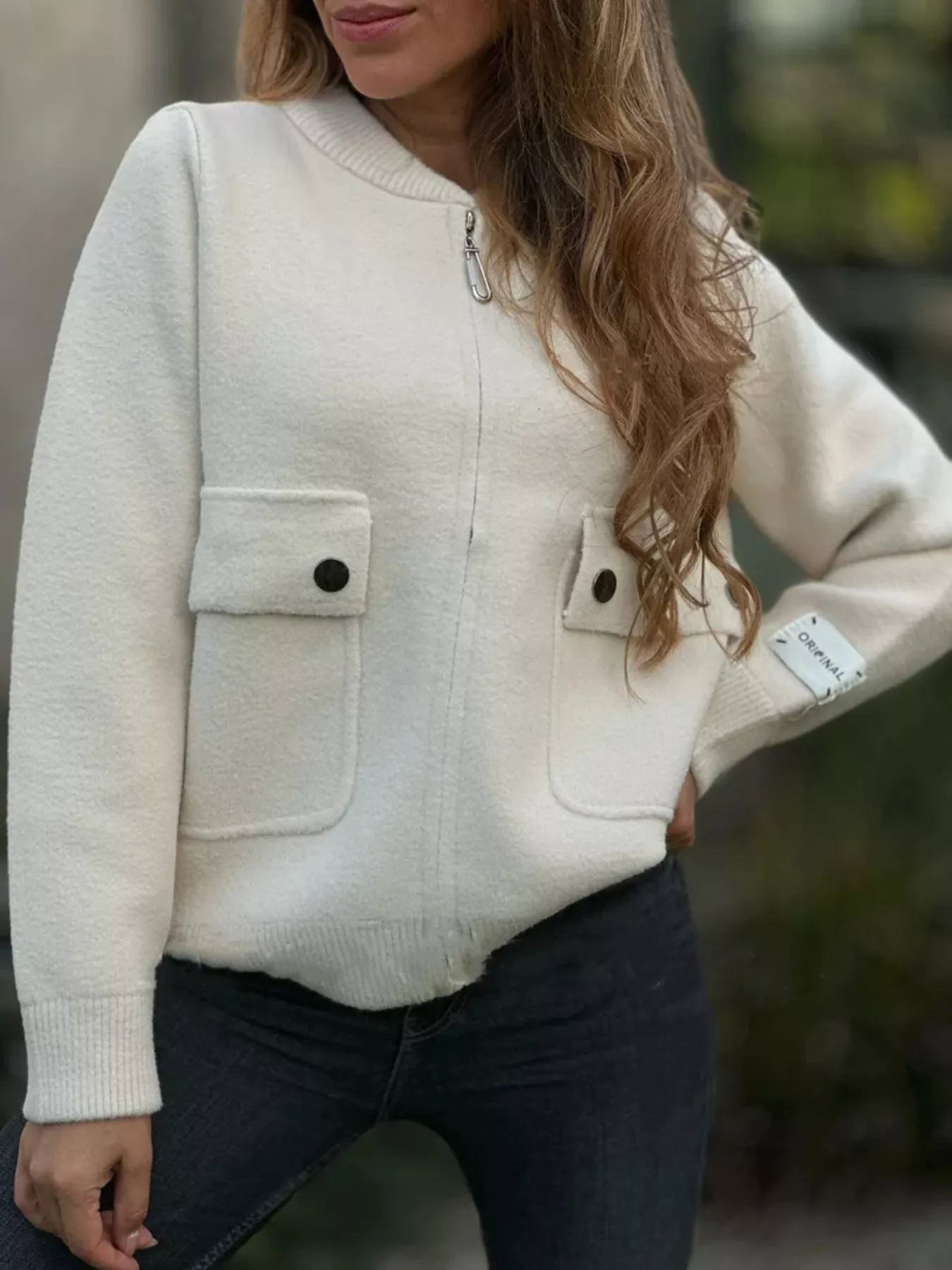 Full Size Zip-Up Long Sleeve Outerwear Plus Size - Image 6