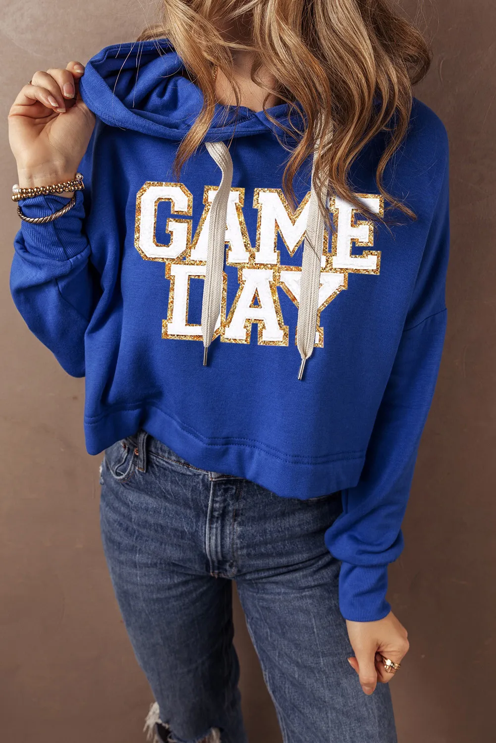 GAME DAY Drawstring Long Sleeve Hoodie - Image 3
