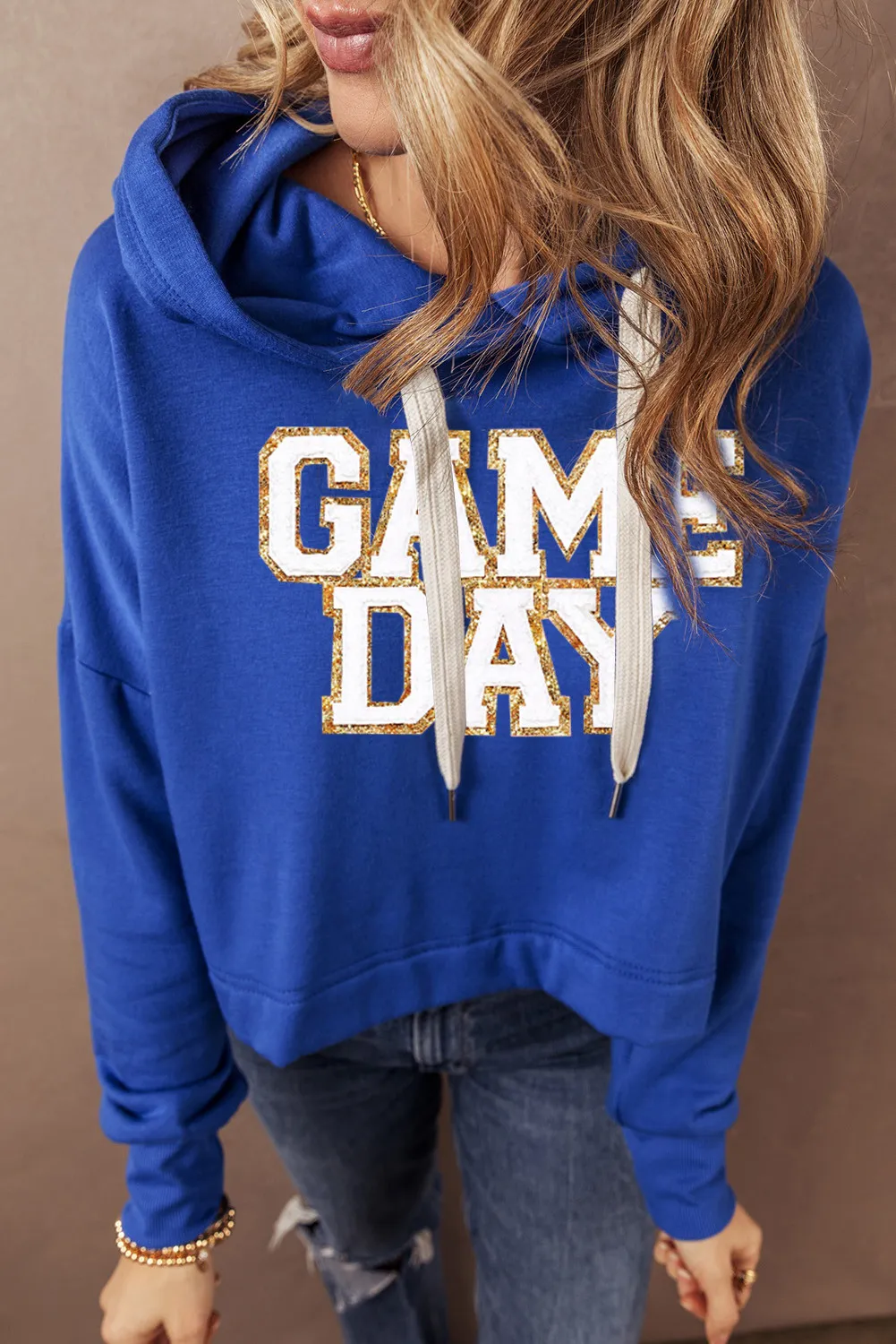 GAME DAY Drawstring Long Sleeve Hoodie - Image 4