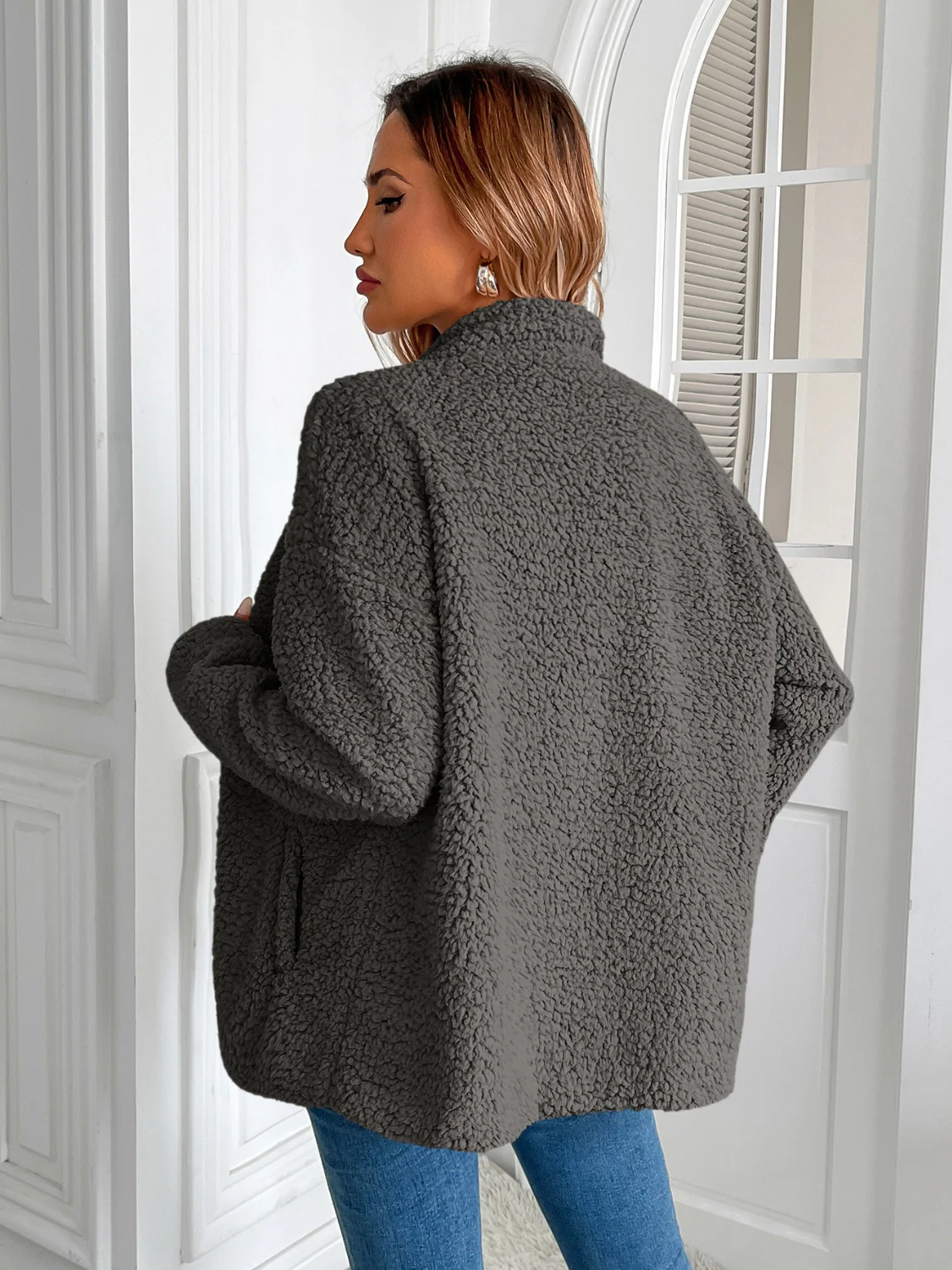 Ivy Lane Zip Up Long Sleeve Fuzzy Jacket - Image 15