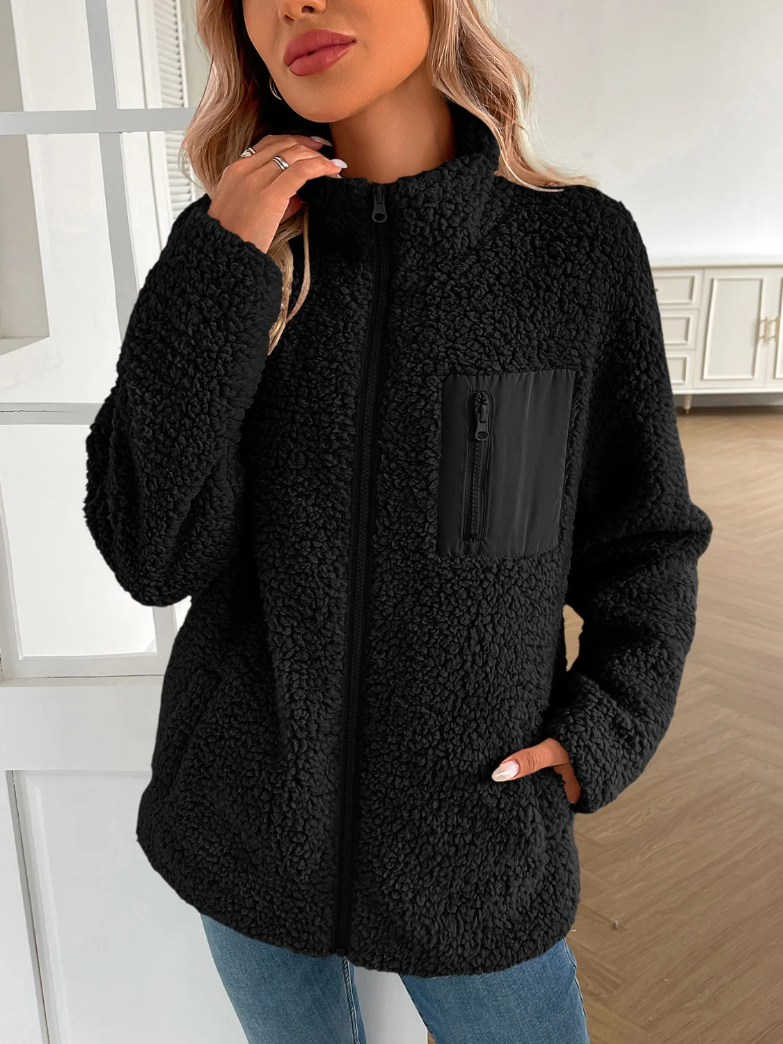 Ivy Lane Zip Up Long Sleeve Fuzzy Jacket - Image 19