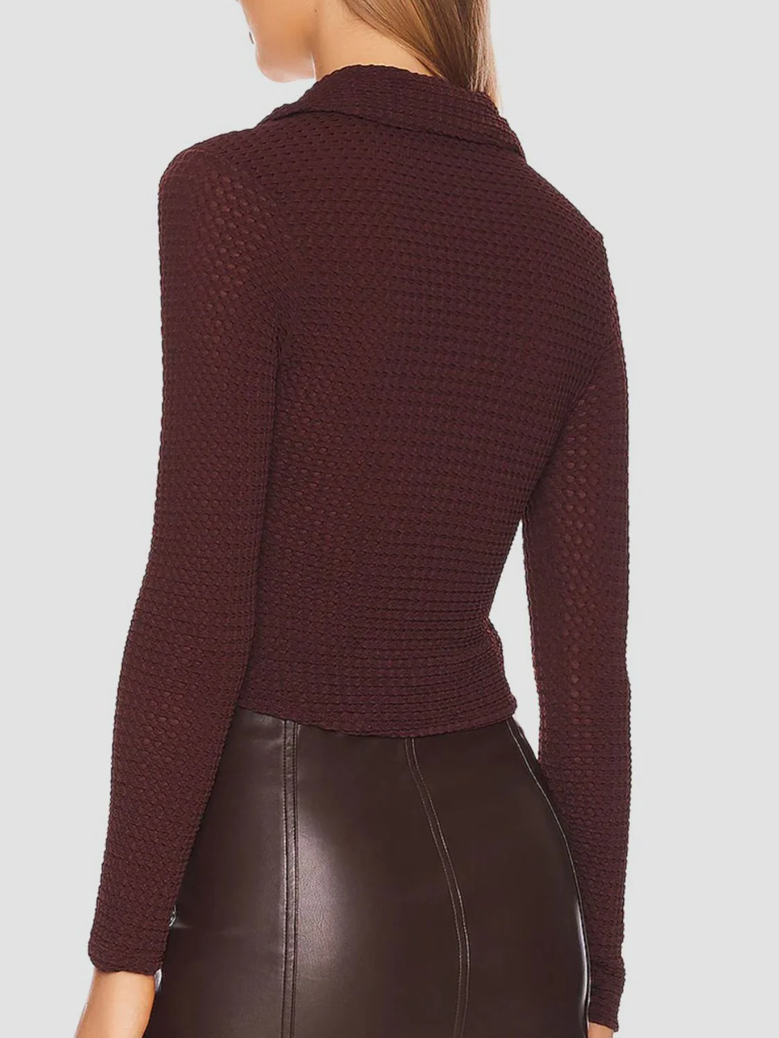 Johnny Collar Long Sleeve Knit Shirt - Image 4