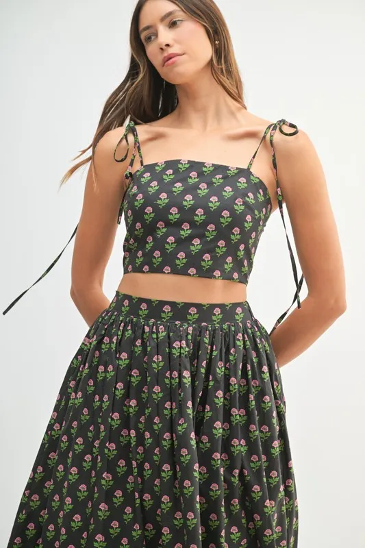 MABLE Floral Crop Top and Skirt Set - Image 12