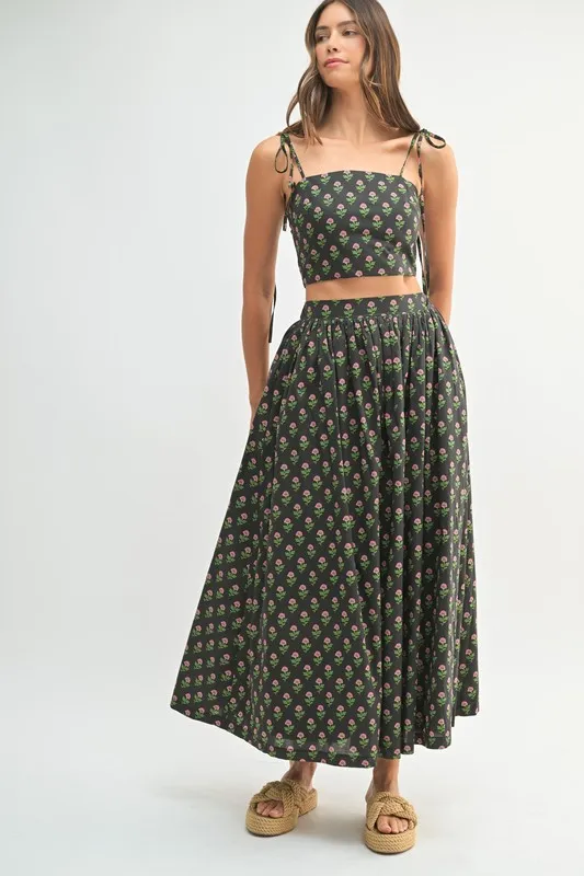 MABLE Floral Crop Top and Skirt Set - Image 4