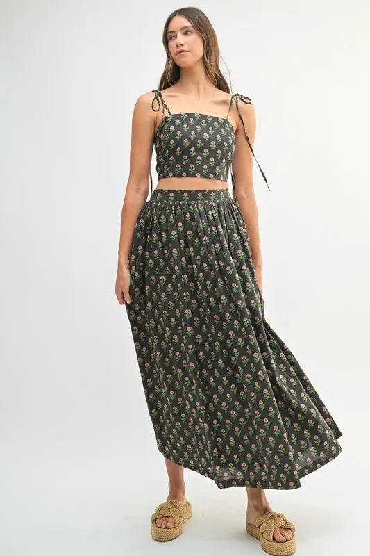 MABLE Floral Crop Top and Skirt Set - Image 5