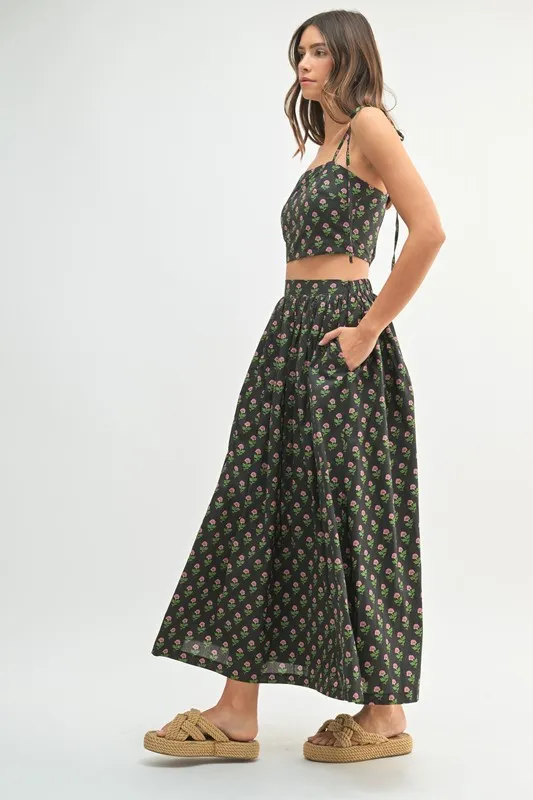MABLE Floral Crop Top and Skirt Set - Image 8