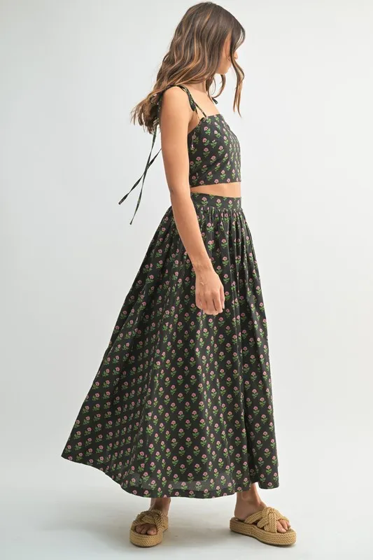 MABLE Floral Crop Top and Skirt Set - Image 9