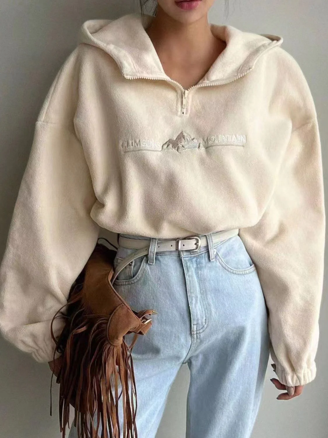 Mountain Quarter Zip Long Sleeve Hoodie - Image 10