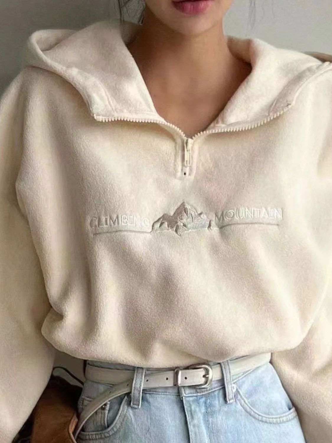 Mountain Quarter Zip Long Sleeve Hoodie - Image 12