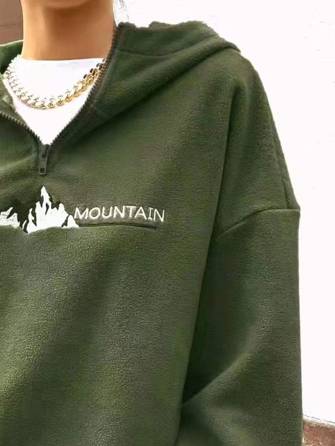 Mountain Quarter Zip Long Sleeve Hoodie - Image 6