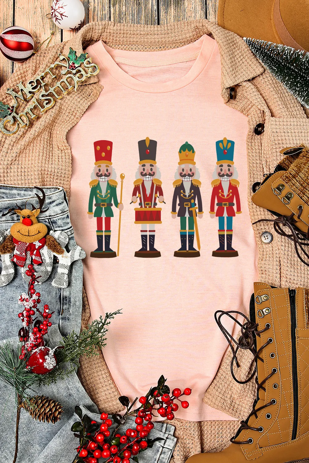 Nutcracker Round Neck Short Sleeve T-Shirt - Image 5