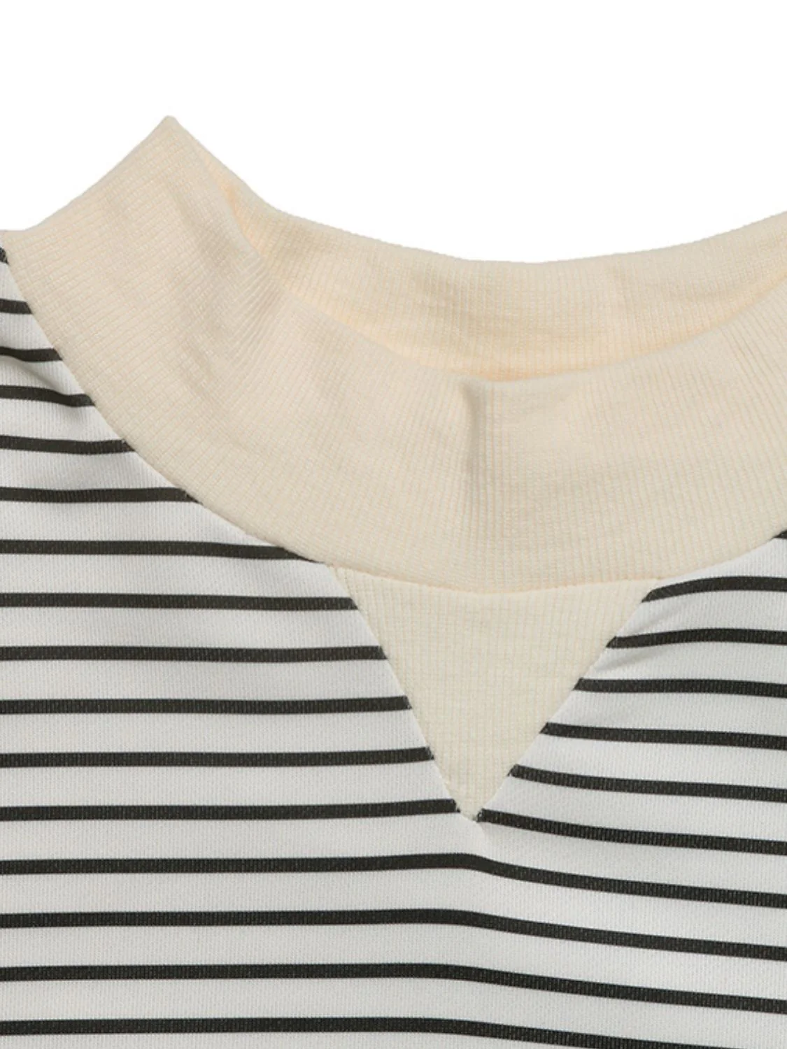 Perfee Faux Layered Striped Long Sleeve Sweatshirt - Image 6