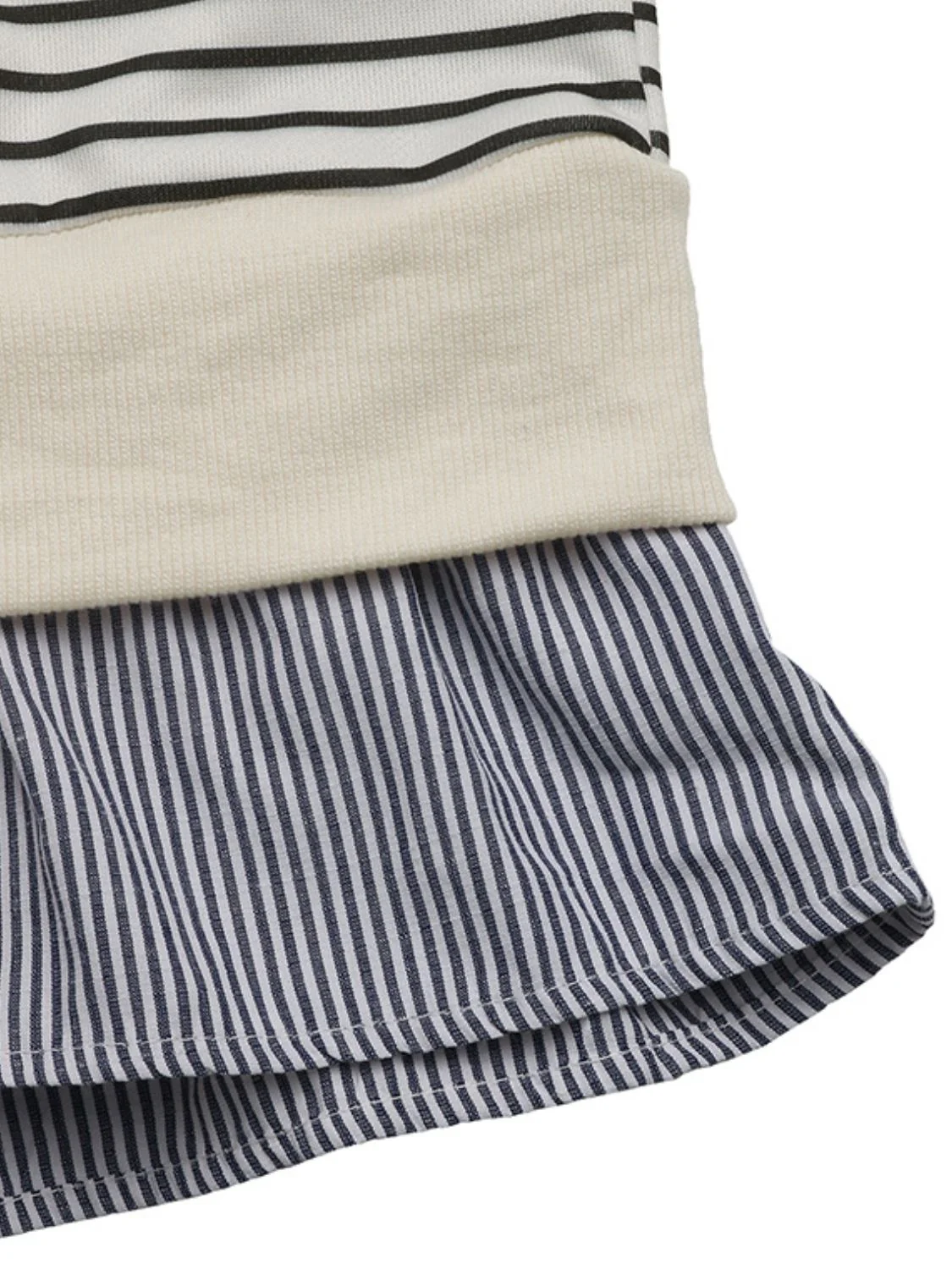 Perfee Faux Layered Striped Long Sleeve Sweatshirt - Image 7