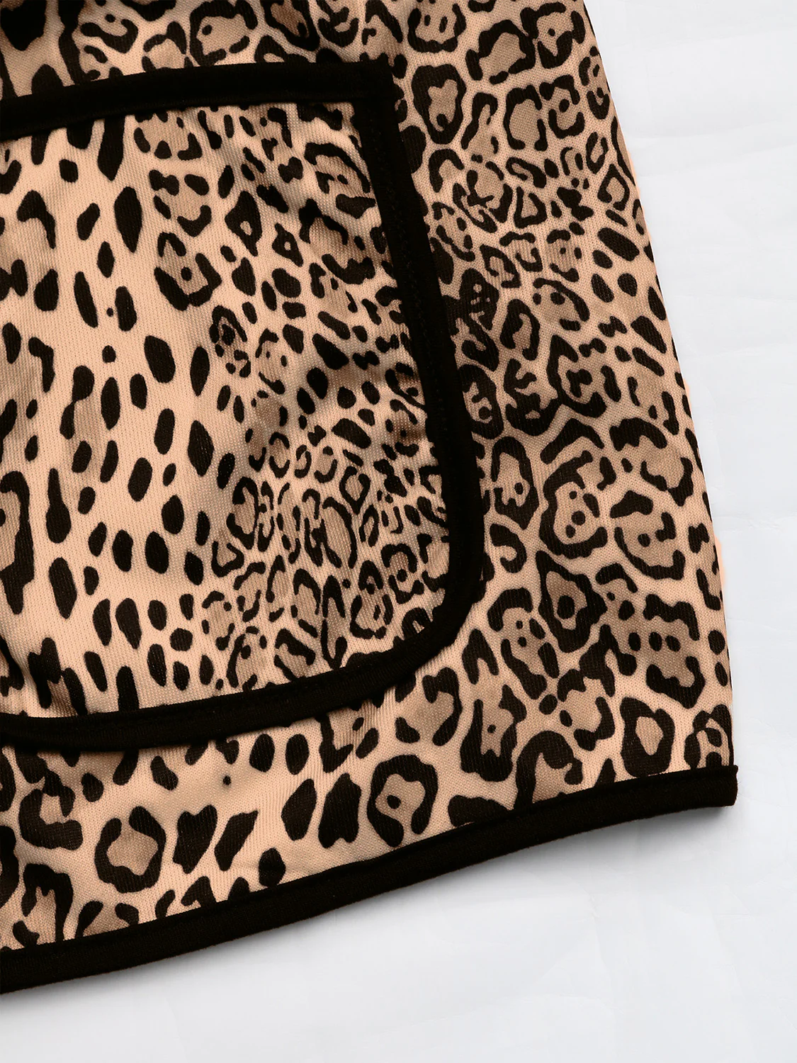 Perfee Leopard Open Front Long Sleeve Jacket - Image 4