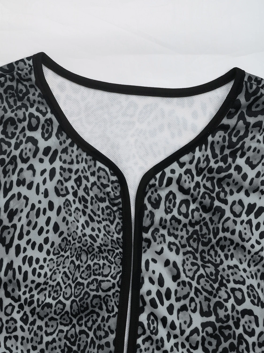 Perfee Leopard Open Front Long Sleeve Jacket - Image 9