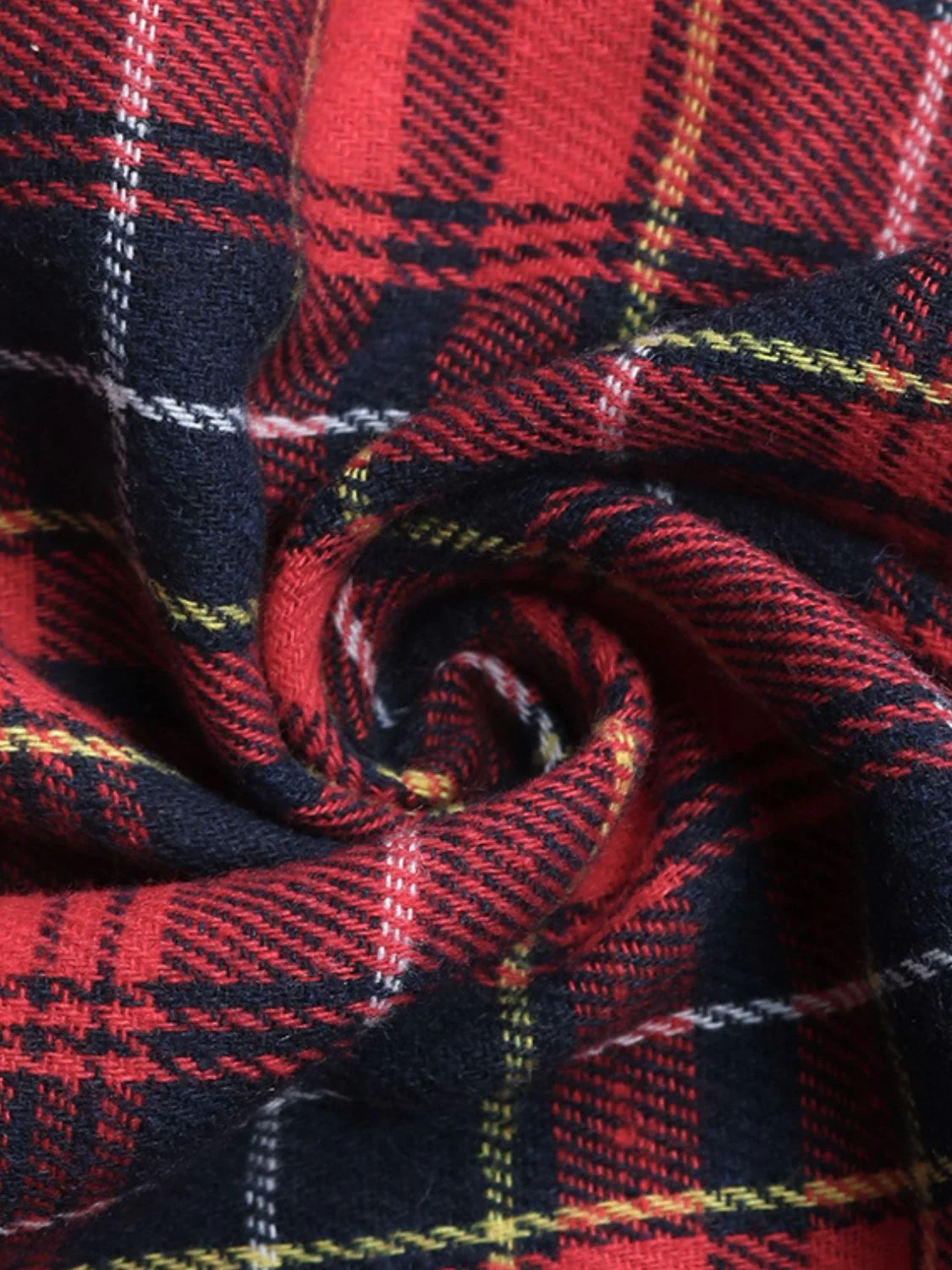 Perfee Plaid Button Up Long Sleeve Shirt - Image 6