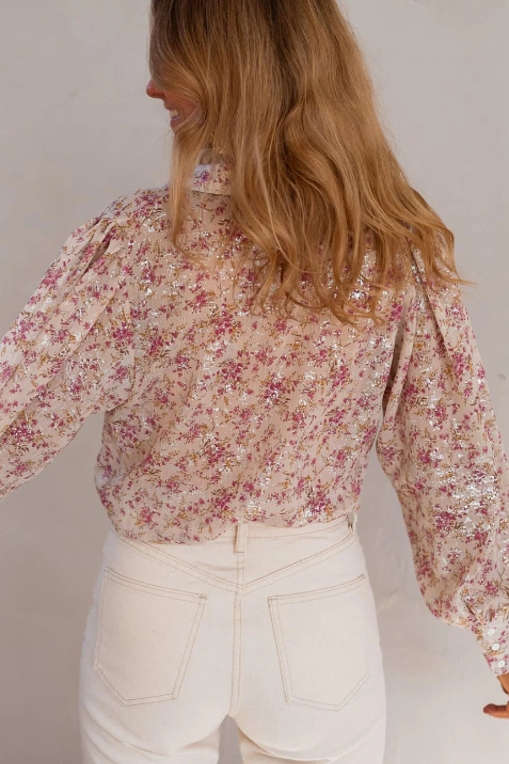 Printed Collared Neck Long Sleeve Shirt - Image 5