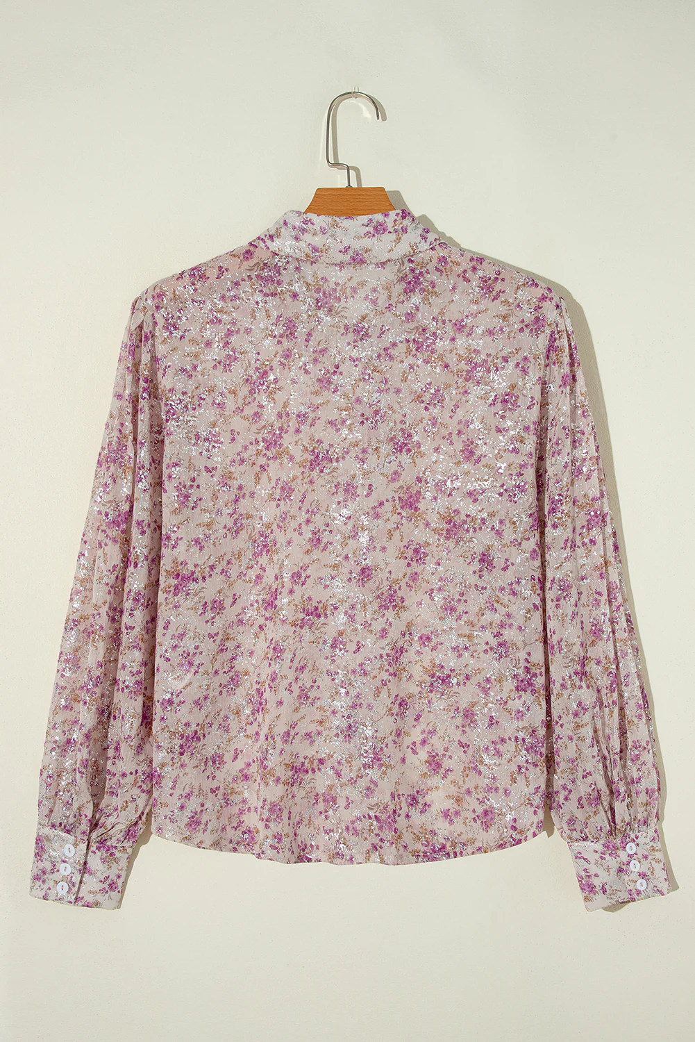 Printed Collared Neck Long Sleeve Shirt - Image 8
