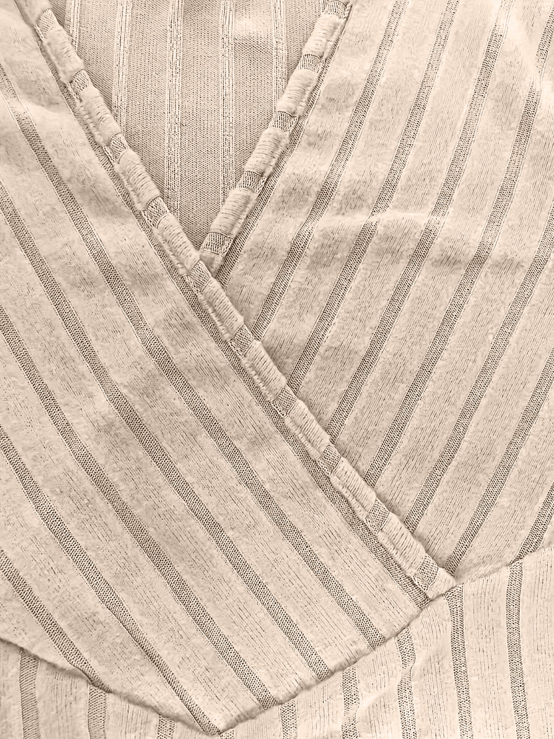 Ribbed Surplice Long Sleeve T-Shirt - Image 3