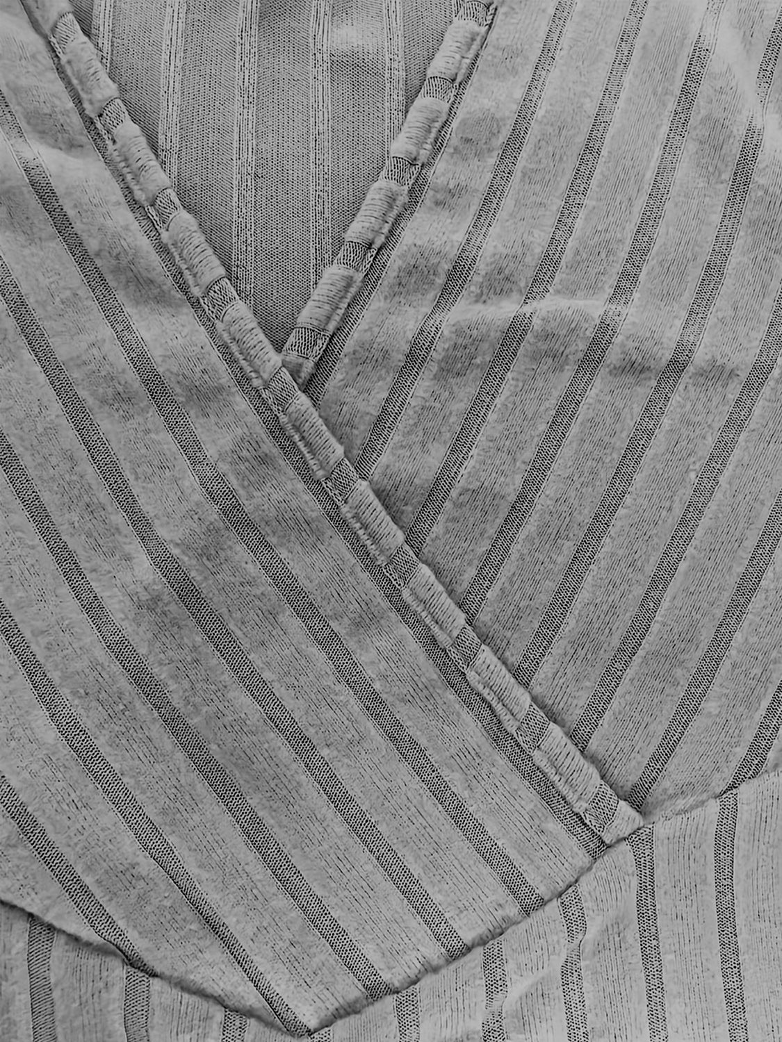 Ribbed Surplice Long Sleeve T-Shirt - Image 5