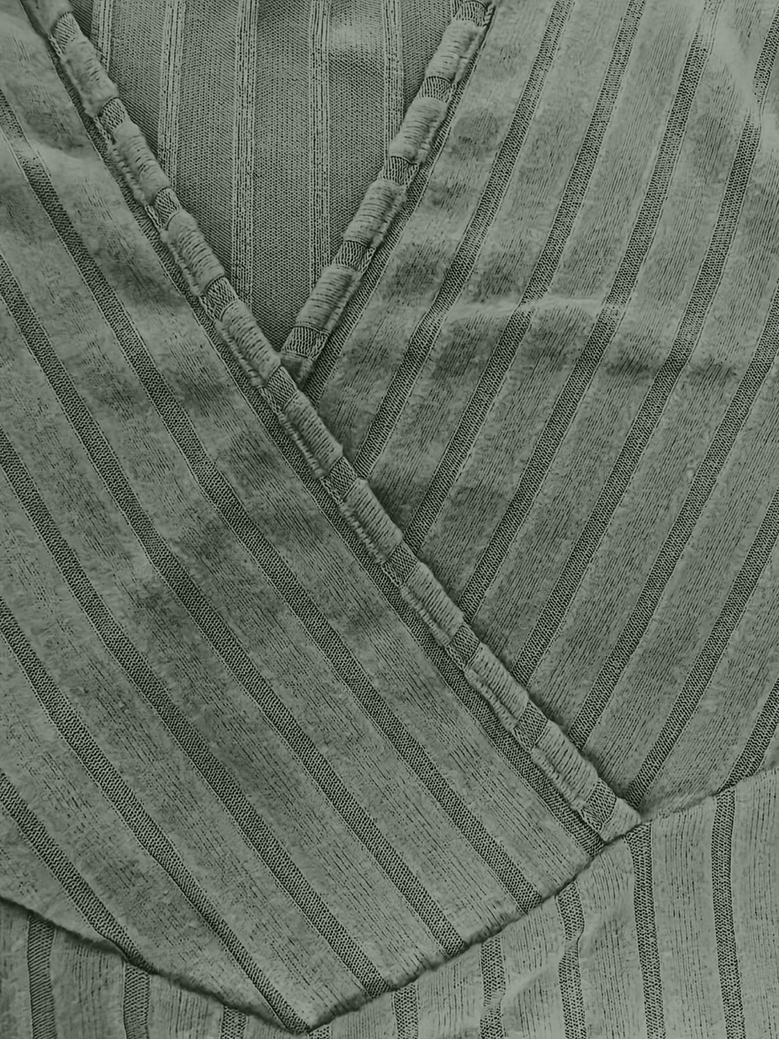 Ribbed Surplice Long Sleeve T-Shirt - Image 8