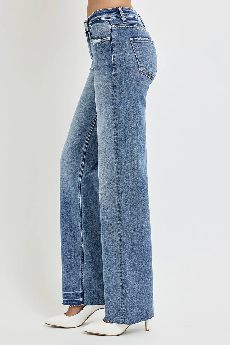 RISEN Full Size High Rise Straight Leg Jeans with Pockets - Image 3