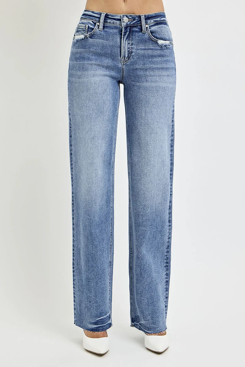 RISEN Full Size High Rise Straight Leg Jeans with Pockets - Image 5