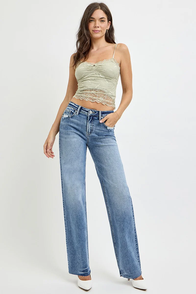 RISEN Full Size High Rise Straight Leg Jeans with Pockets - Image 6