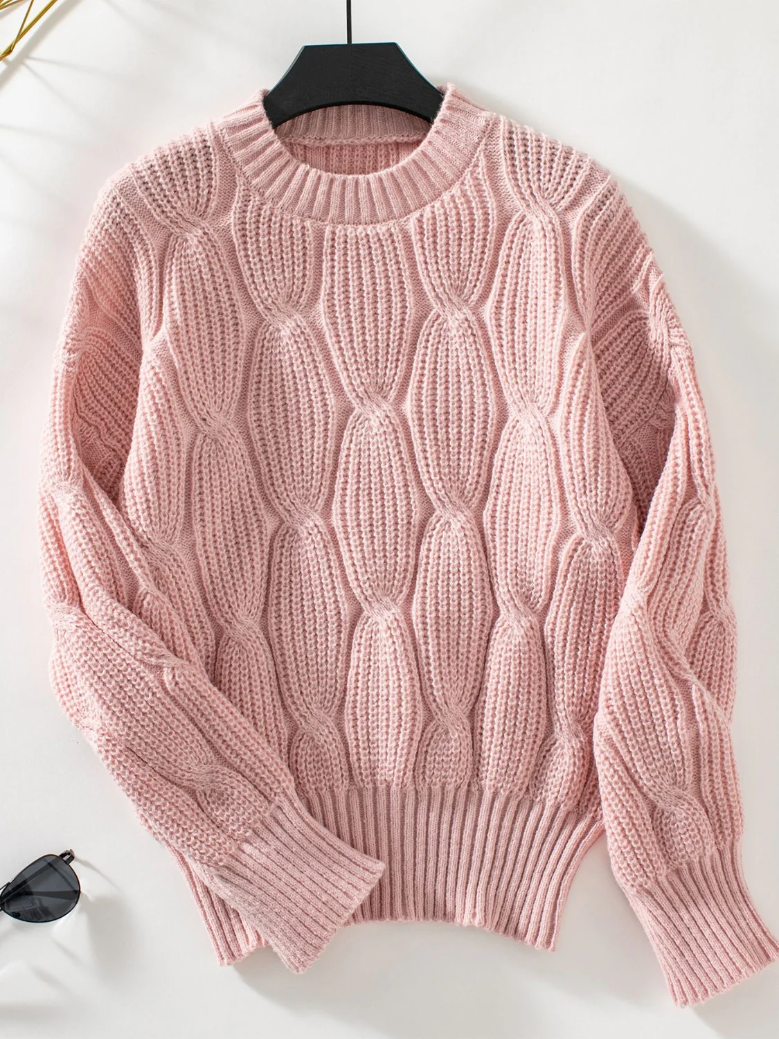 Round Neck Dropped Shoulder Sweater - Image 10